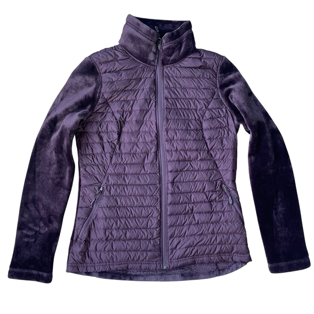 32 Degrees Heat Women’s Down Feather Micro Fleece Jacket Size S Eggplant Purple